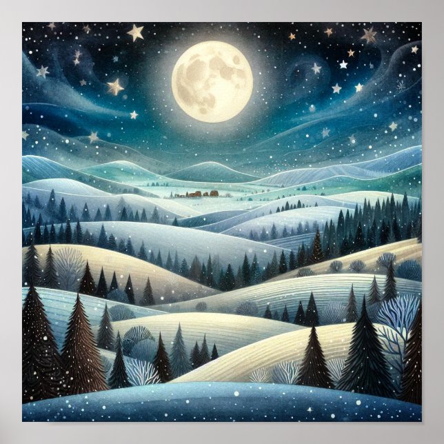 Winter Hillsides Poster (Front)