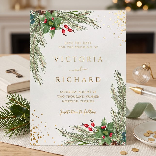 Winter Holiday Botanical Greenery Wedding (Creator Uploaded)