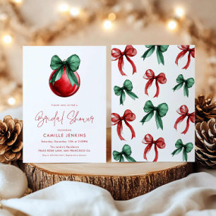 Winter Holiday Bridal Shower Invitation