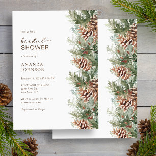 Winter Holiday Bridal Shower Invitation