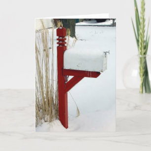 Winter Holiday Card: "Snow Mail" Card