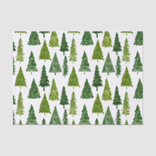 Winter Holiday Christmas Tree Pattern  Tissue Pape Paper