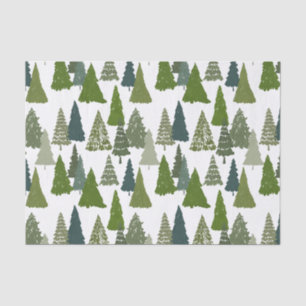 Winter Holiday Christmas Tree Pattern  Tissue Paper