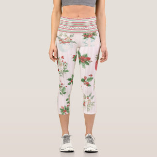 Winter Holiday Evergreen Capri Leggings