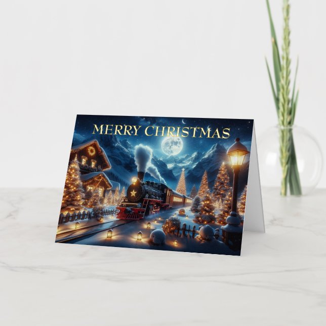 Winter Holiday Express Train Painting (Front)