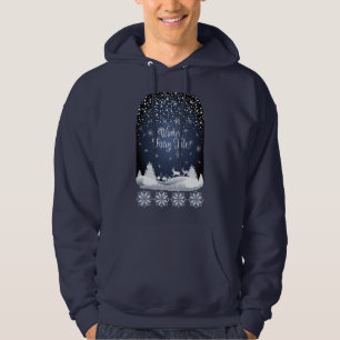 Winter Holiday Fairy Tale Fantasy Snowy Forest Hoodie