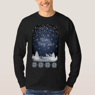 Winter Holiday Fairy Tale Fantasy Snowy Forest T-Shirt