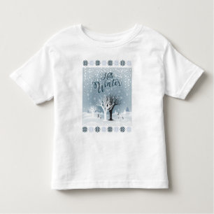 Winter Holiday Fairy Tale Fantasy Snowy Forest Toddler T-Shirt