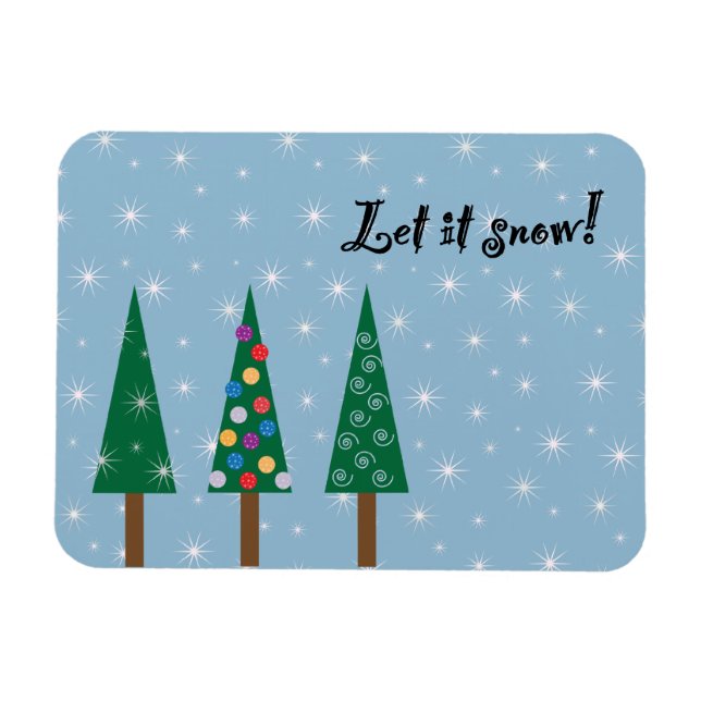 Winter Holiday Fridge Magnet (Horizontal)