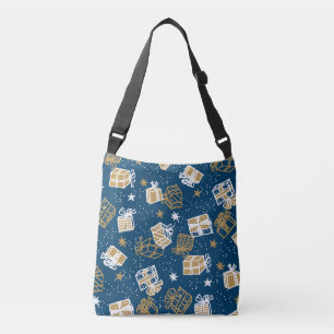 Winter Holiday Gift Boxes Pattern Crossbody Bag