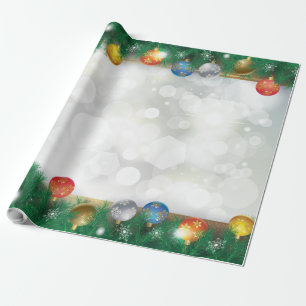 Winter Holiday Gifts Decoration Christmas Fir Tree Wrapping Paper