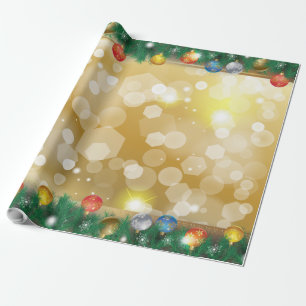 Winter Holiday Gifts Decoration Christmas gold Wrapping Paper