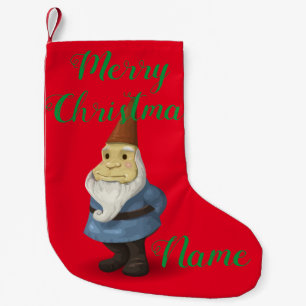 Winter Holiday Gnome Thunder_Cove Small Christmas Stocking
