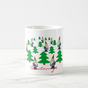 Winter Holiday Gnomes Christmas Trees Thunder_Cove Coffee Mug