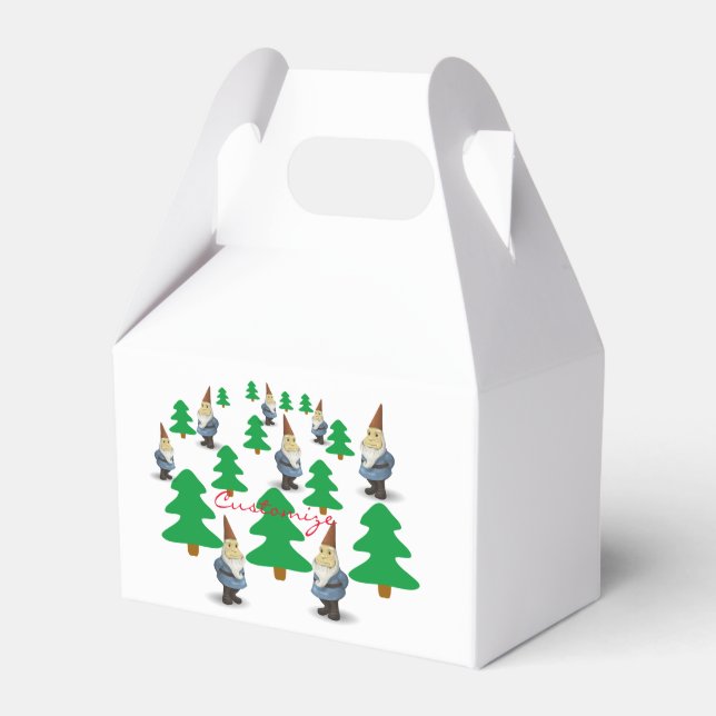 Winter Holiday Gnomes Christmas Trees Thunder_Cove Favour Box (Front Side)