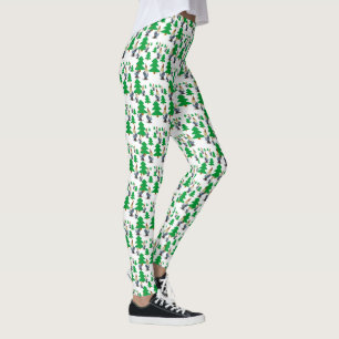 Winter Holiday Gnomes Christmas Trees Thunder_Cove Leggings