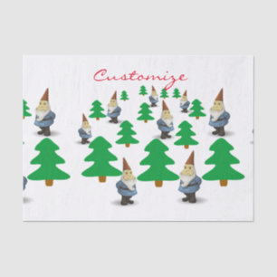 Winter Holiday Gnomes Christmas Trees Thunder_Cove Tissue Paper