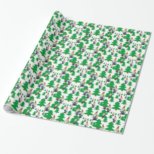 Winter Holiday Gnomes Christmas Trees Thunder_Cove Wrapping Paper