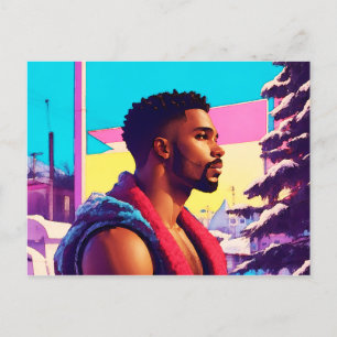 Winter Holiday Hunk 01 Postcard