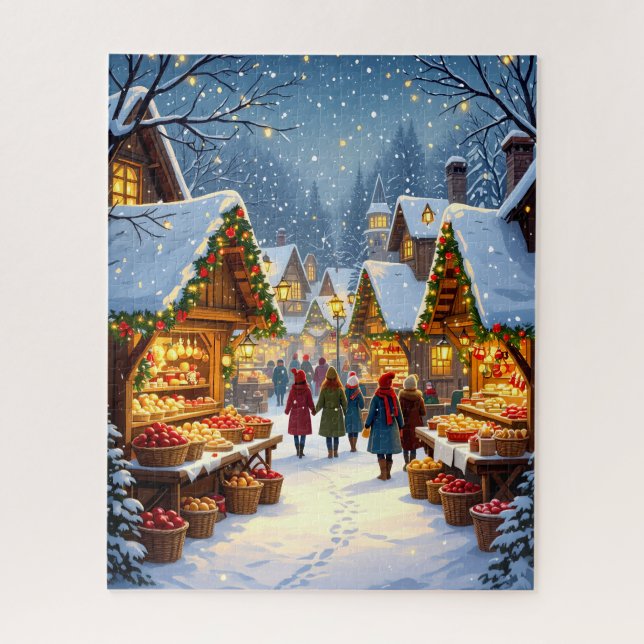 Winter Holiday Market Jigsaw Puzzle (Vertical)