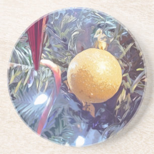 Winter Holiday Ornaments Coaster