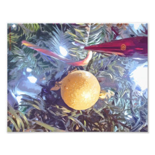 Winter Holiday Ornaments Photo Print