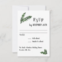 Winter Holiday Party Event Reception Response RSVP