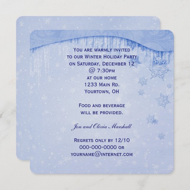 Winter Holiday Party Invitation (Front/Back)