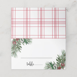 Winter holiday place card