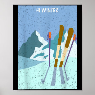 Winter Holiday Ski Christmas X-mas Skiing Skier _1 Poster