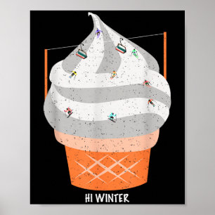 Winter Holiday Ski Christmas X-mas Skiing Skier _2 Poster