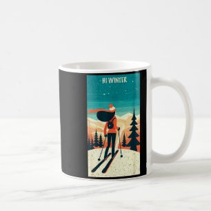 Winter holiday ski christmas x-mas skiing skier coffee mug