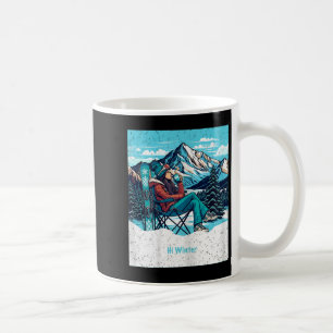 Winter Holiday Skier Woman Drinking Coffee Christm Mug