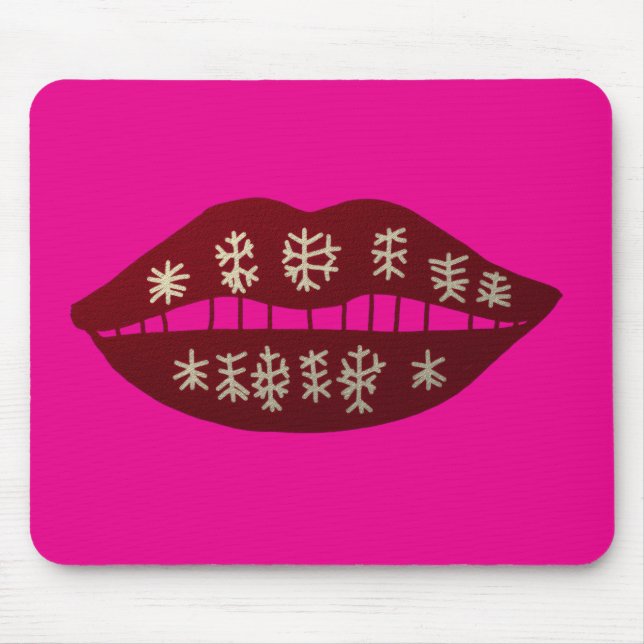 Winter Holiday Smile Mouse Pad (Front)