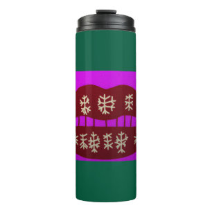Winter Holiday Smile Thermal Tumbler