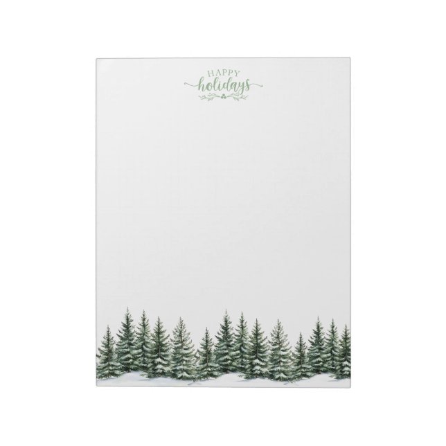 Winter Holiday Snow Scene Notepad (Rotated)