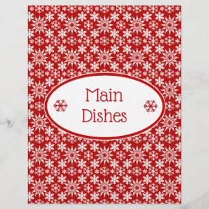 Winter Holiday Snowflakes Recipe Paper