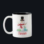 Winter Holiday Snowman Mug<br><div class="desc">Give a cute snowman mug to someone special,  or treat yourself to a mug for all your cocoa drinking in the winter season. Makes a great gift!</div>