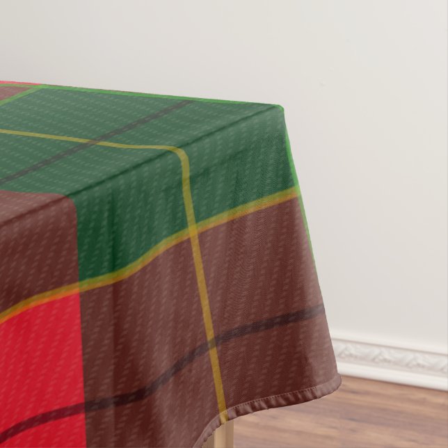 Winter Holiday Tartan pattern  Scottish red green Tablecloth (In Situ)
