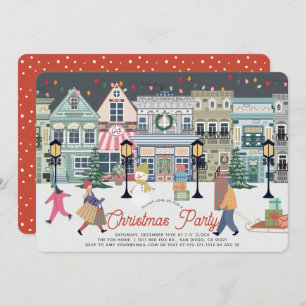 Winter Holiday Town Christmas Party