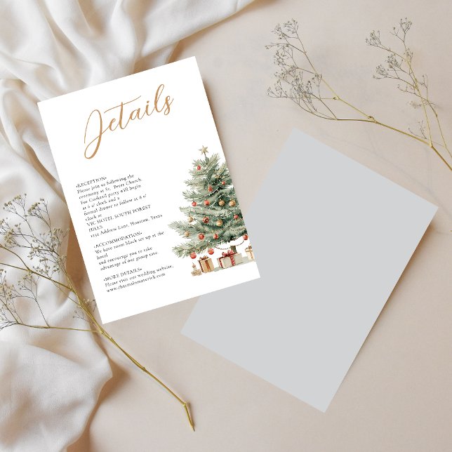 Winter Holiday Wedding Details Enclosure Card (Creator Uploaded)