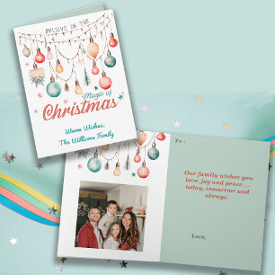 Winter Holidays Christmas Custom Name Photo Card