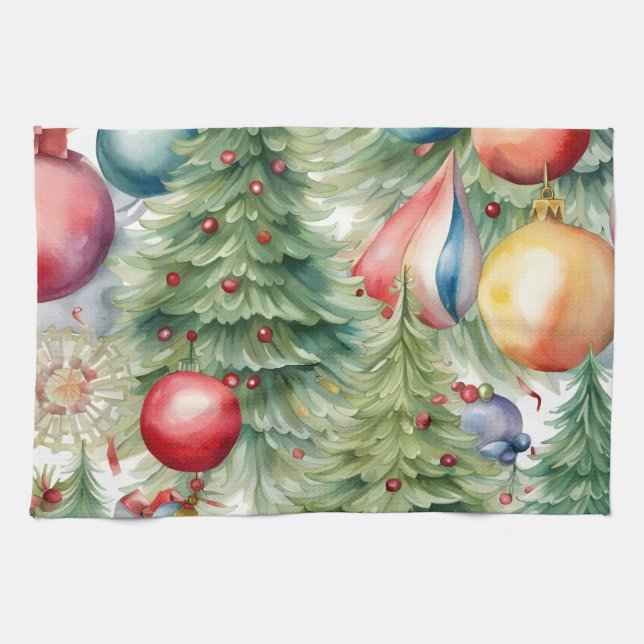Winter Holidays Décor Tea Towel (Horizontal)