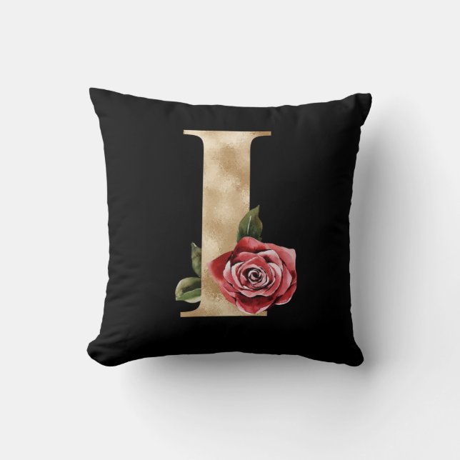 Winter holidays initials  letter I Cushion (Front)