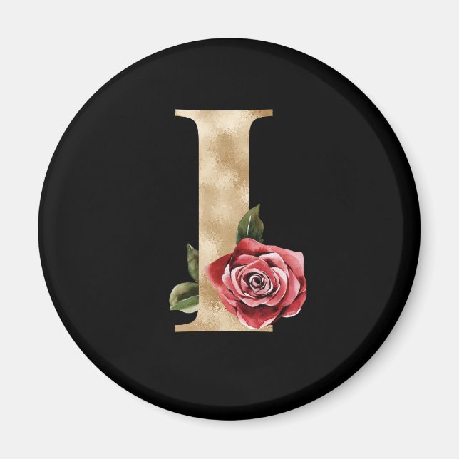 Winter holidays initials letter I Magnet (Front)