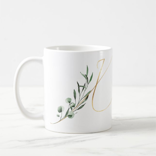 Winter holidays initials mug (Left)