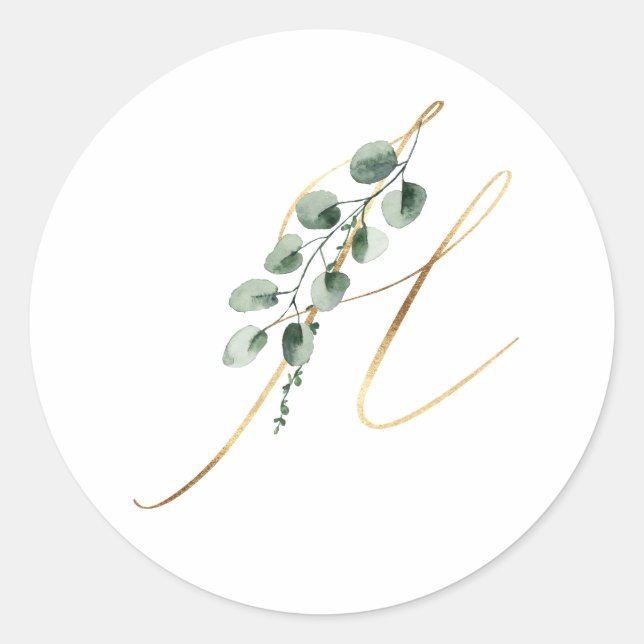 Winter holidays initials sticker (Front)