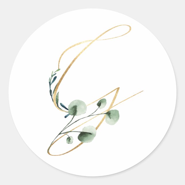 Winter holidays initials sticker (Front)