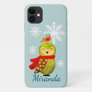 Winter Holidays Owl iPhone 11 Case