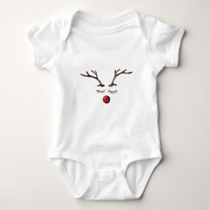 Winter holidays Rudolph Baby Bodysuit